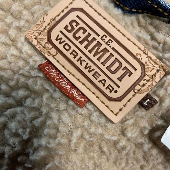 C.E. Schmidt WorkWear Denim Sherpa Lined Trucker Jean Jacket - Picture 5 of 5